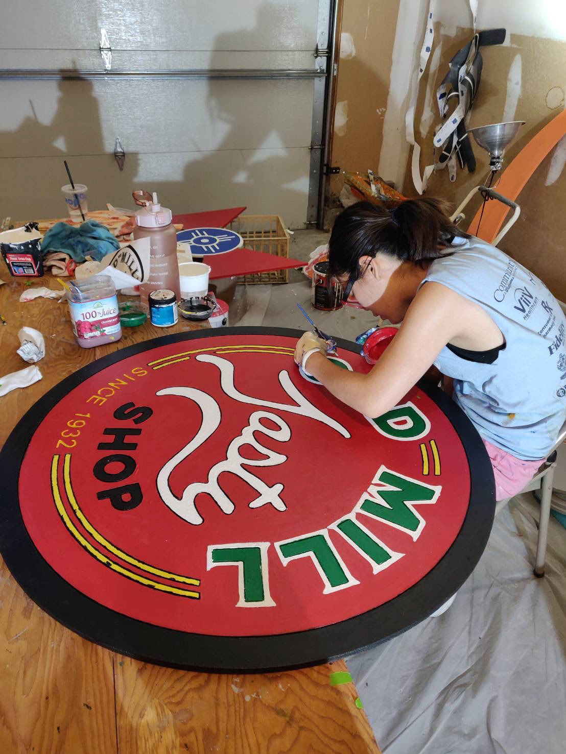 Portfolio | Sarah Myose — Art & Marketing Work Painting the Old Mill Tasty Shop logo
