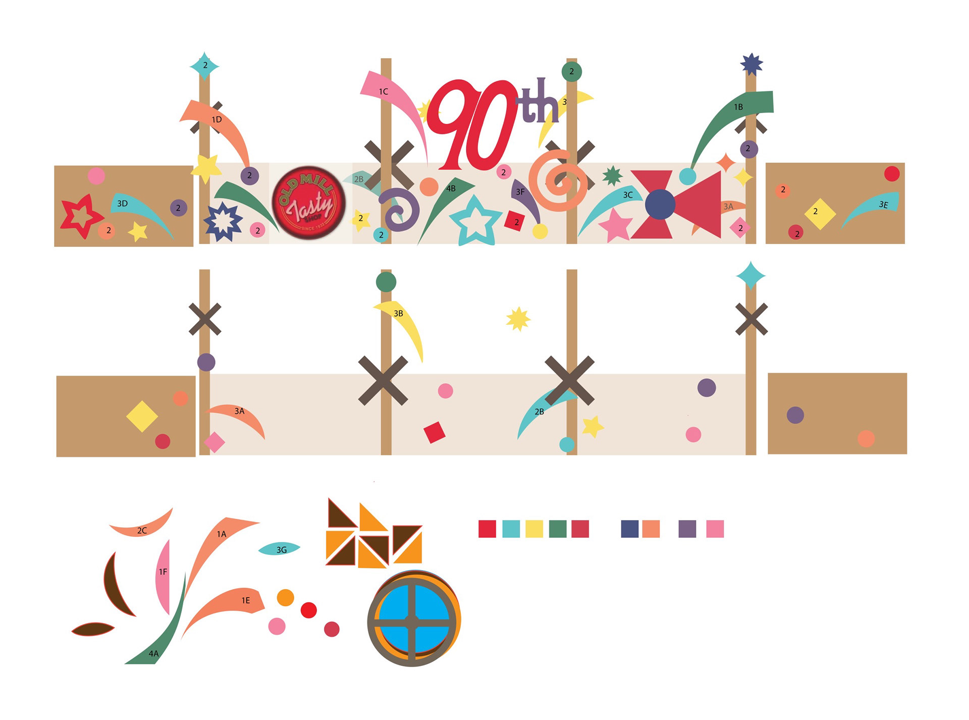 Portfolio | Sarah Myose — Art & Marketing Work Digital design mockup for the Old Mill Front Porch