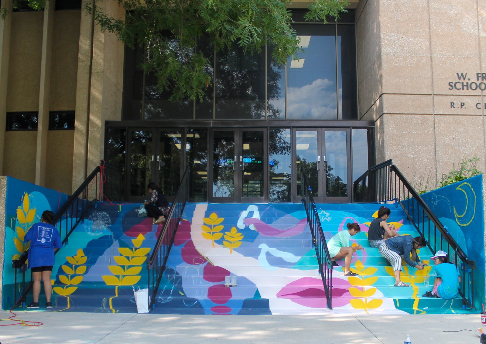 Portfolio | Sarah Myose — Art & Marketing Work Clinton Hall Stairs Mural — image 10