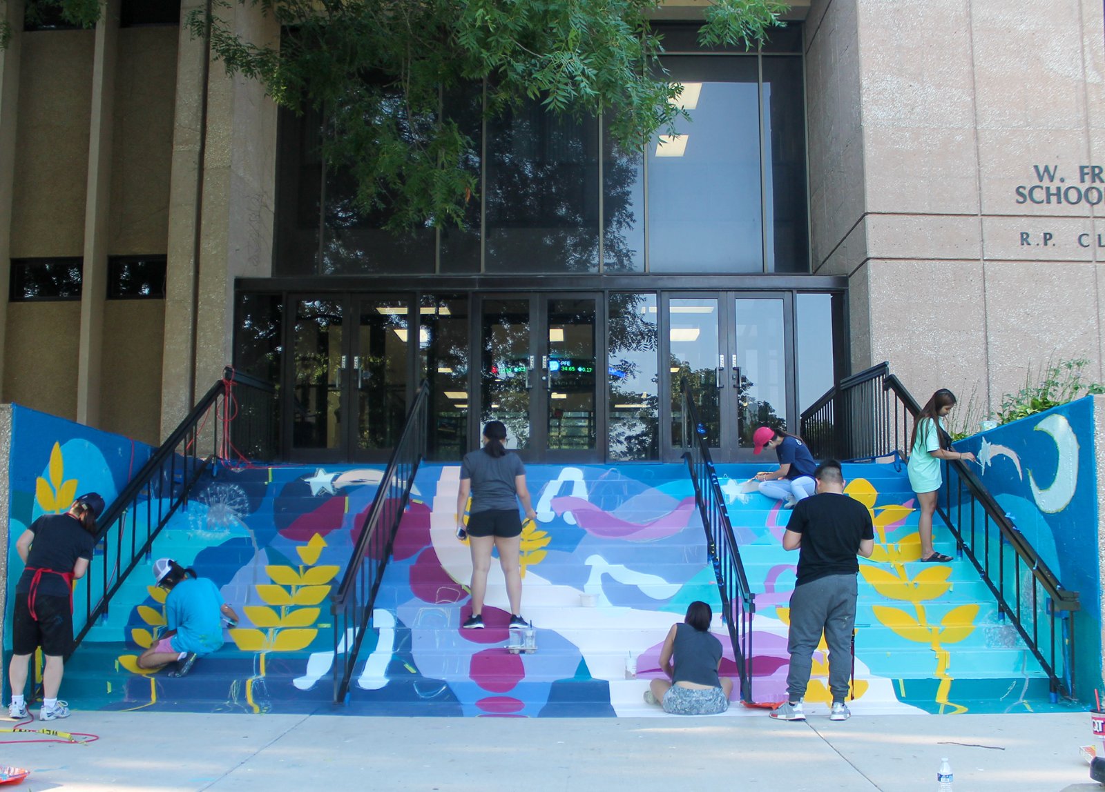 Portfolio | Sarah Myose — Art & Marketing Work Clinton Hall Stairs Mural — image 11
