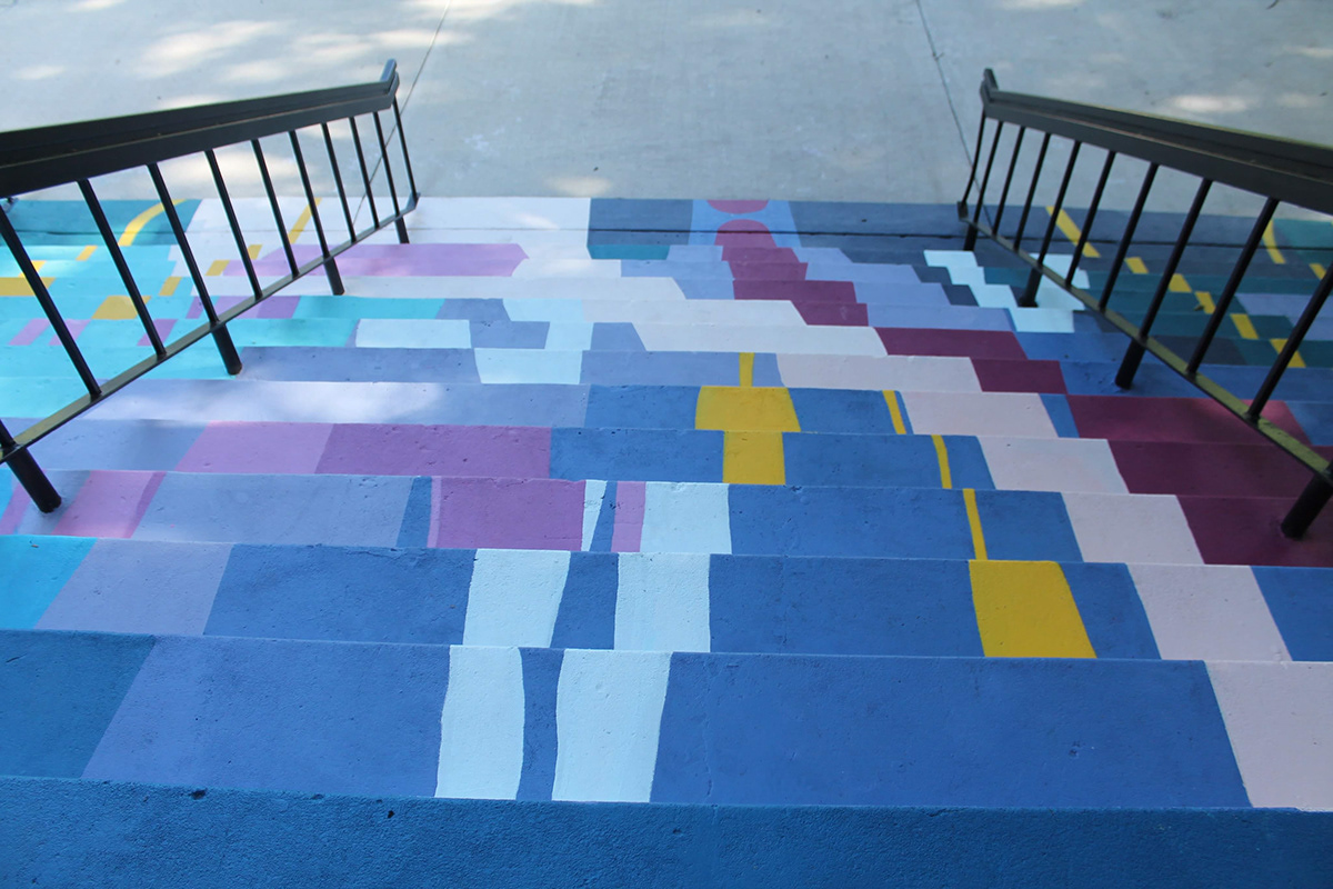 Portfolio | Sarah Myose — Art & Marketing Work Clinton Hall Stairs Mural — image 5