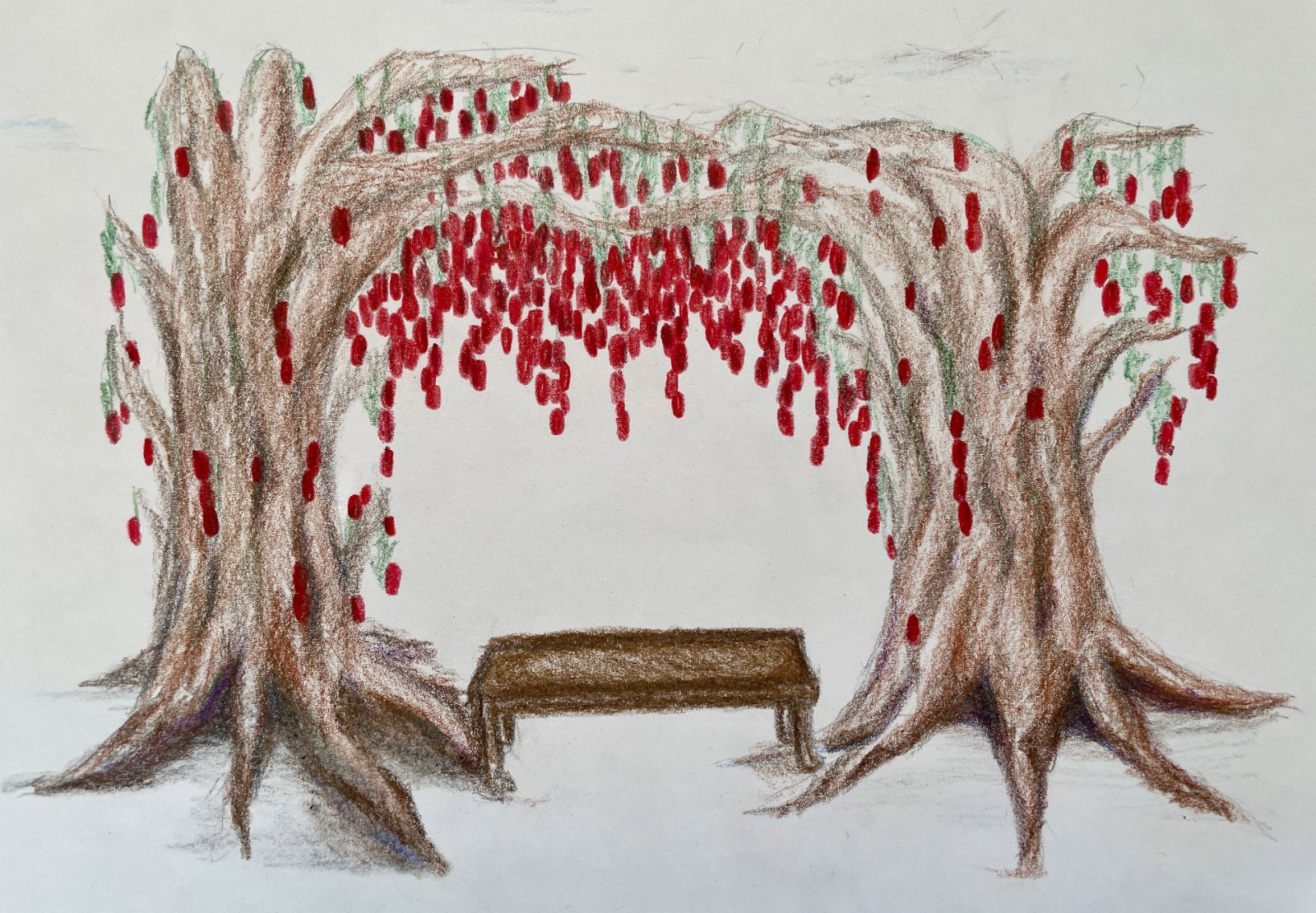 Portfolio | Sarah Myose — Art & Marketing Work Concept drawing for the Wish Trees community art project